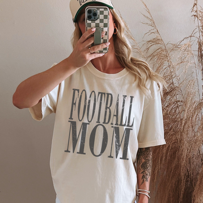Distressed Football Mom -- Graphic Tee