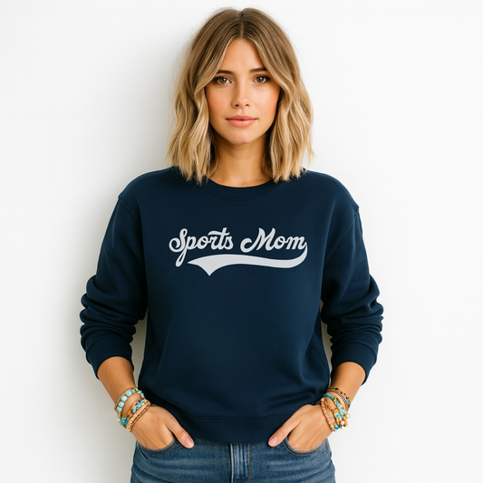 Sports Mom Crewneck Sweatshirt -- All-Sport Gameday Style