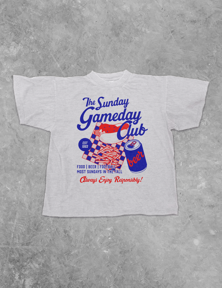 Underground Original Design: Sunday Gameday Club Boxy Cotton TShirt