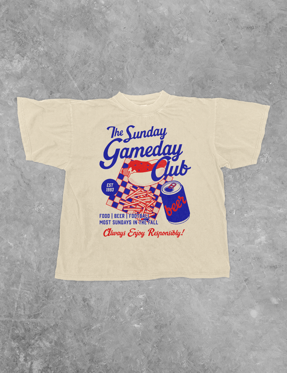 Underground Original Design: Sunday Gameday Club Boxy Cotton TShirt