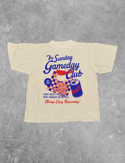 Underground Original Design: Sunday Gameday Club Boxy Cotton TShirt