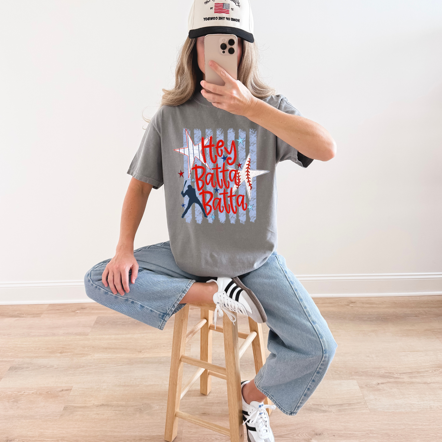 Hey Batta Batta -- Retro Baseball Graphic Tee