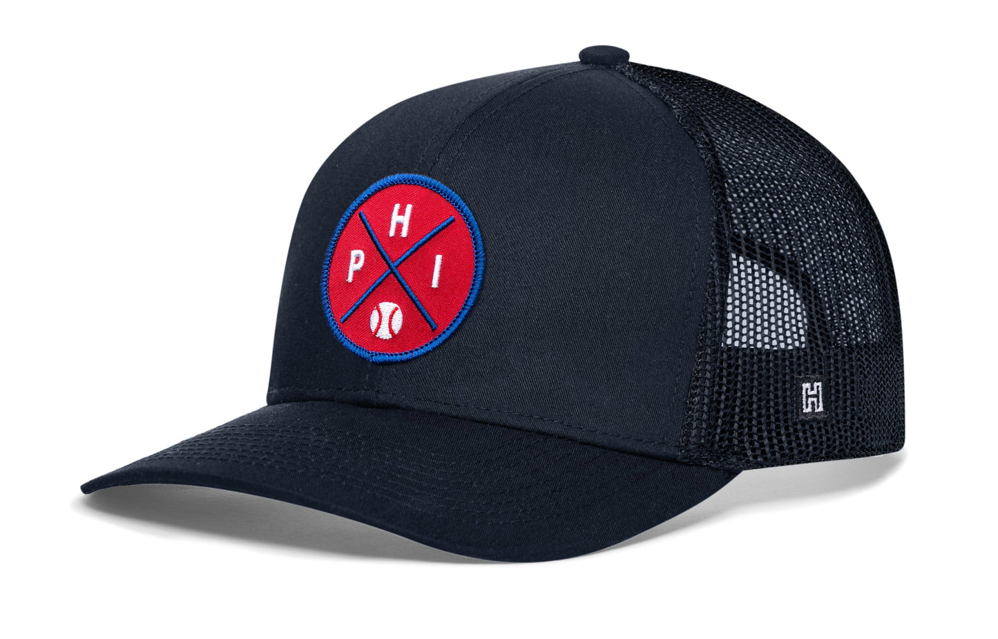 PHI X Baseball Snapback — Philadelphia Trucker Hat
