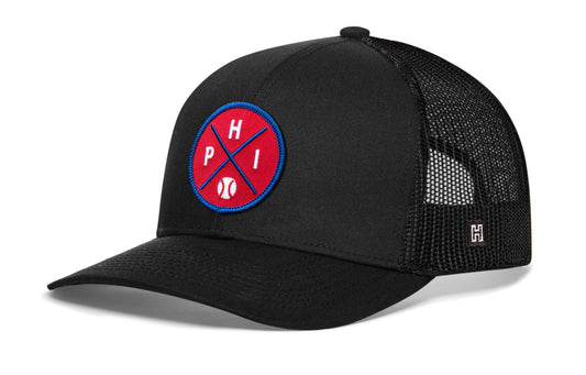 PHI X Baseball Snapback — Philadelphia Trucker Hat