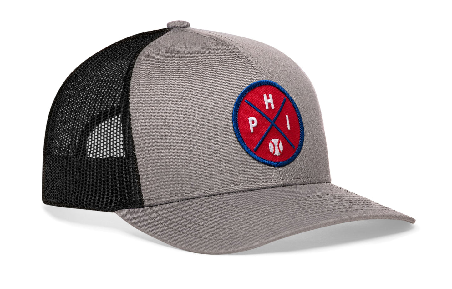 PHI X Baseball Snapback — Philadelphia Trucker Hat