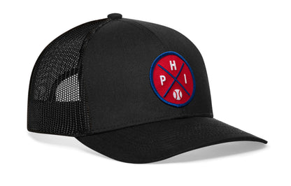 PHI X Baseball Snapback — Philadelphia Trucker Hat
