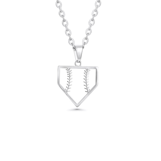 Home Plate Baseball Necklace