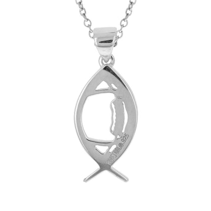 Christian Ichthys Football Necklace