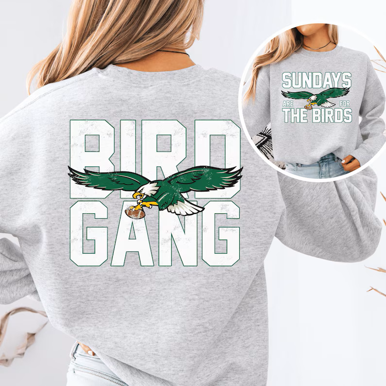 Vintage Philadelphia Eagles Crewneck Sweatshirt -- Bird Gang Fan Gear