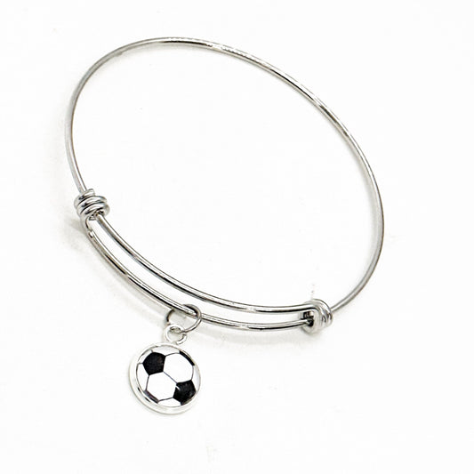 Soccer Charm Bracelet -- Sports Jewelry for Moms and Fans