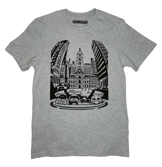 Mutant Mascots Philly Graphic Tee — Grey