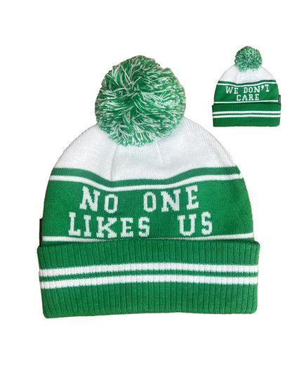No One Likes Us, We Don't Care — Eagles Beanie in White