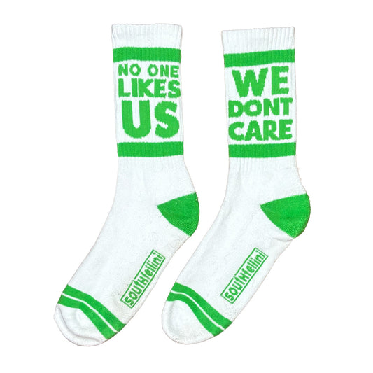 No One Likes Us, We Don't Care — Eagles Fan Socks in White