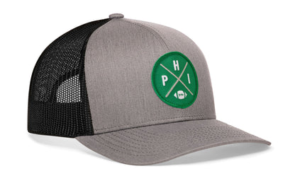 Philadelphia Football Trucker Hat  |  Kelly Green PHI X Snapback