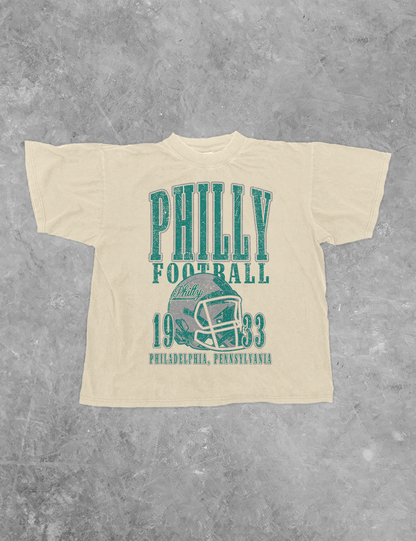 Underground Original Design: Philly Football, 90's Boxy Cotton TShirt