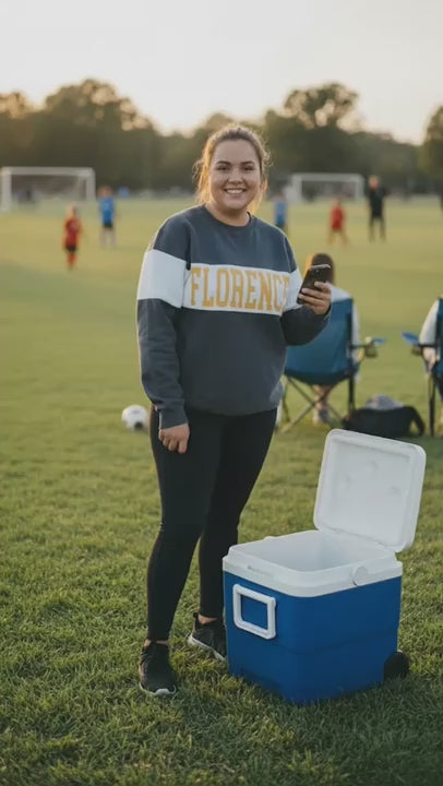 Florence Colorblock Crewneck — Local Team Spirit Sweatshirt