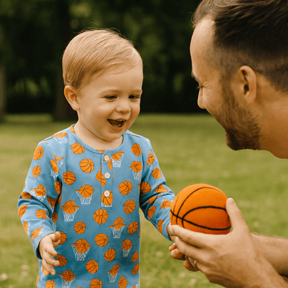 Basketball Hoops Raglan Henley for Baby