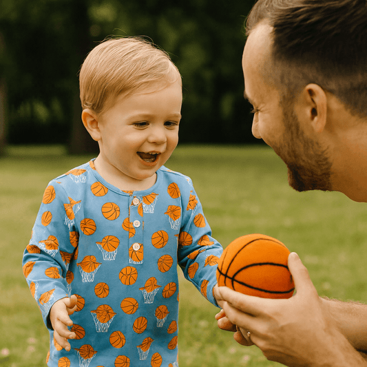 Basketball Hoops Raglan Henley for Baby