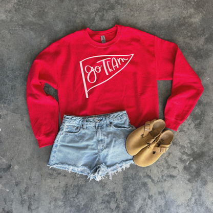 Go Team Pennant -- Gameday Spirit Crewneck Sweatshirt
