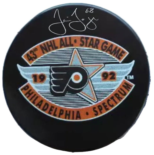 Jaromir Jagr Signed 1992 All-Star Game Spectrum Logo Puck