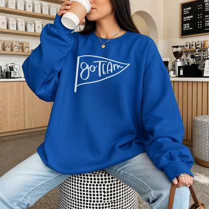 Go Team Pennant -- Gameday Spirit Crewneck Sweatshirt