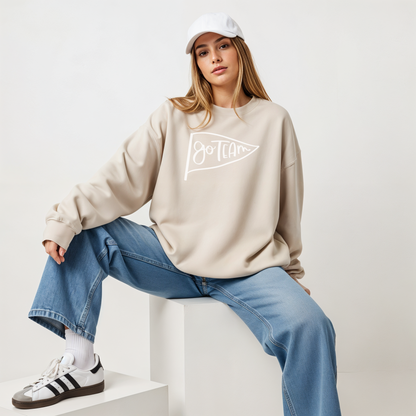 Go Team Pennant -- Gameday Spirit Crewneck Sweatshirt