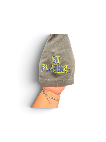Florence NJ #1 Fan Football Tee, Navy and Yellow