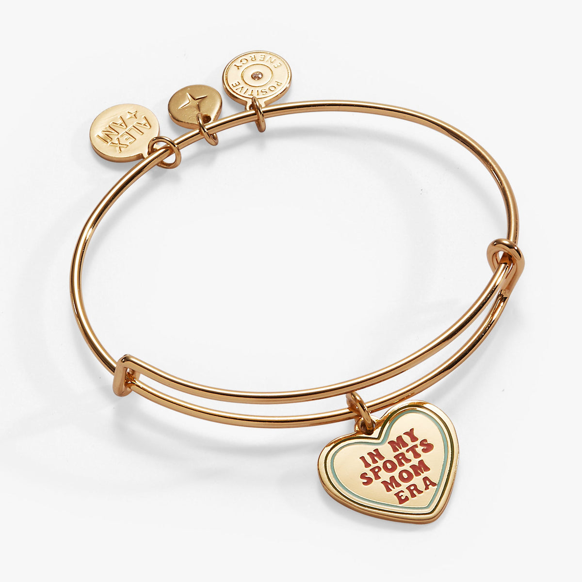 In My Sports Mom Era Heart Charm Bangle