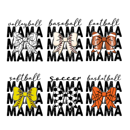 Sports Mama Bows Tee OR Sweatshirt - MULTIPLE SPORTS