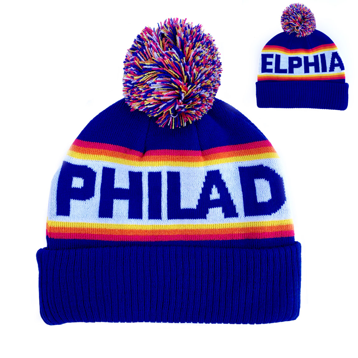 Philadelphia Sunrise Blue Beanie — Philly Fan Winter Accessory