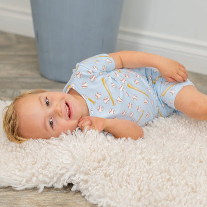Classic Baseball Summer Pajama Set for Kids