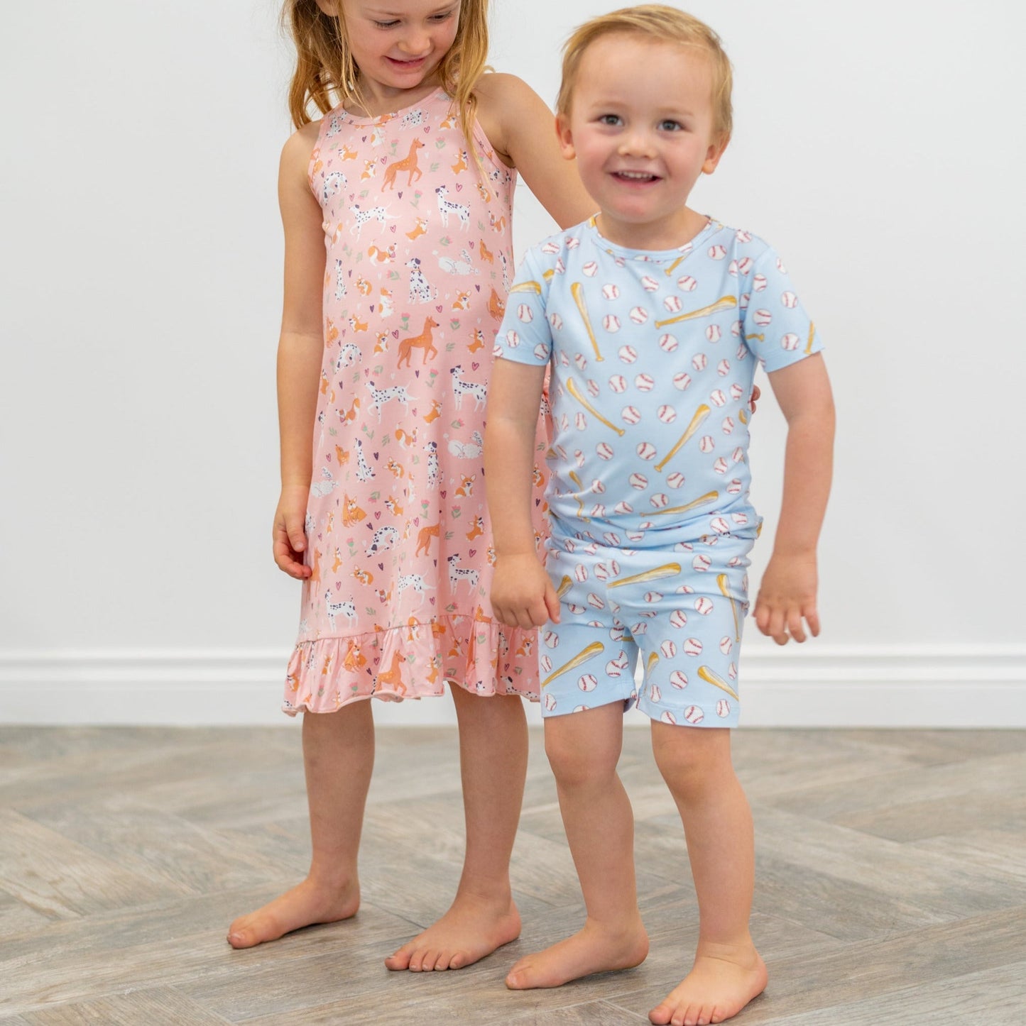 Classic Baseball Summer Pajama Set for Kids