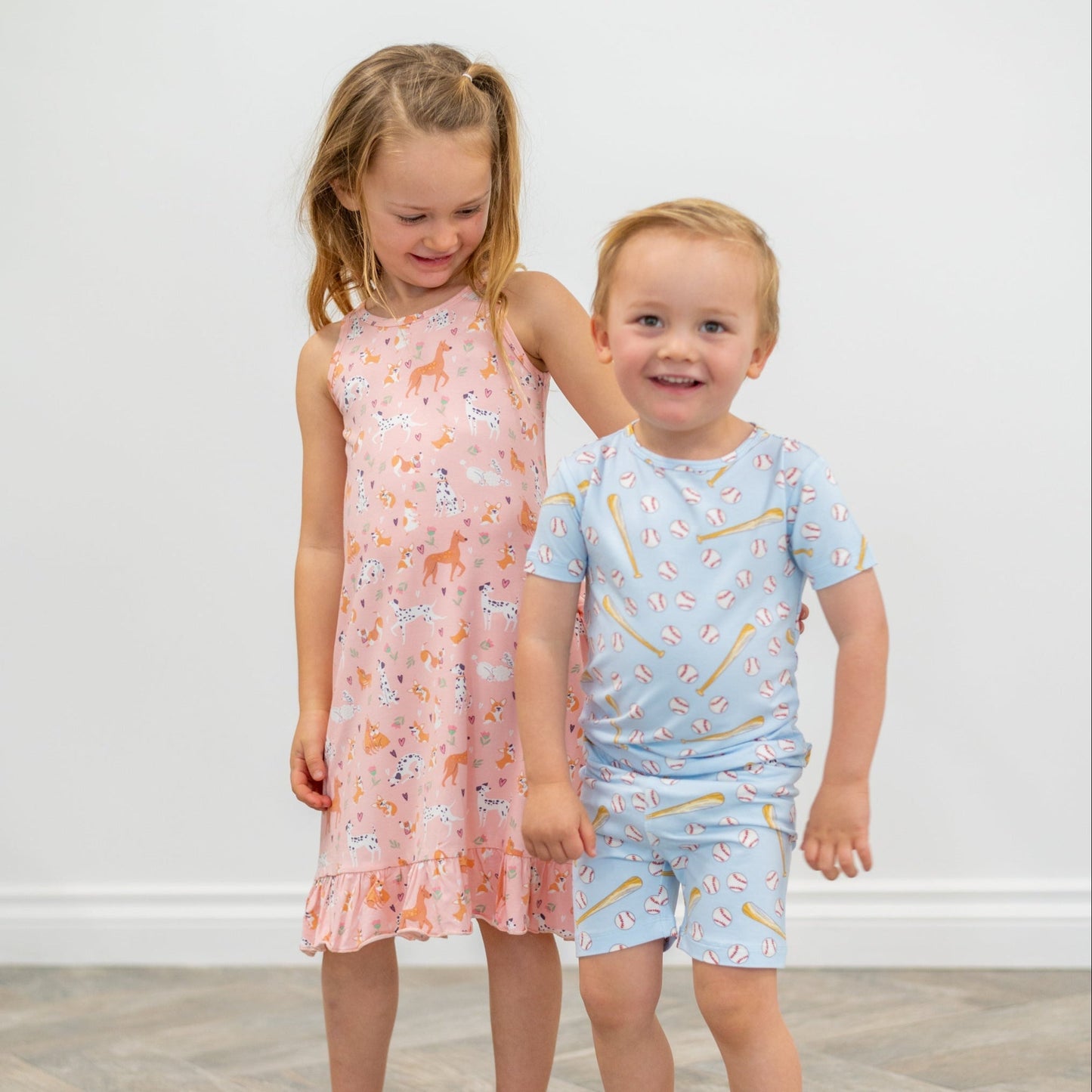Classic Baseball Summer Pajama Set for Kids