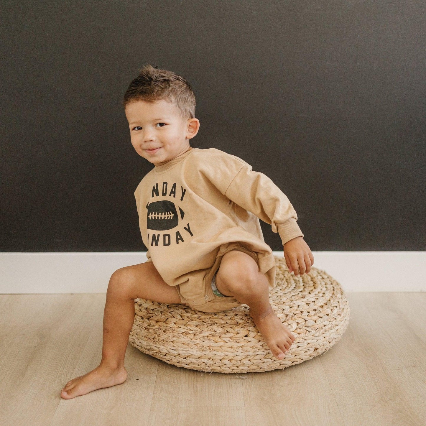 Sunday Funday Football Sweatshirt Romper -- Multiple Colors