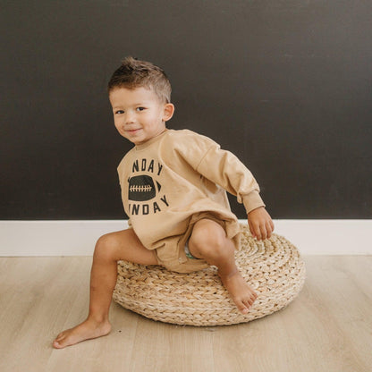 Sunday Funday Football Sweatshirt Romper -- Multiple Colors