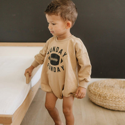 Sunday Funday Football Sweatshirt Romper -- Multiple Colors