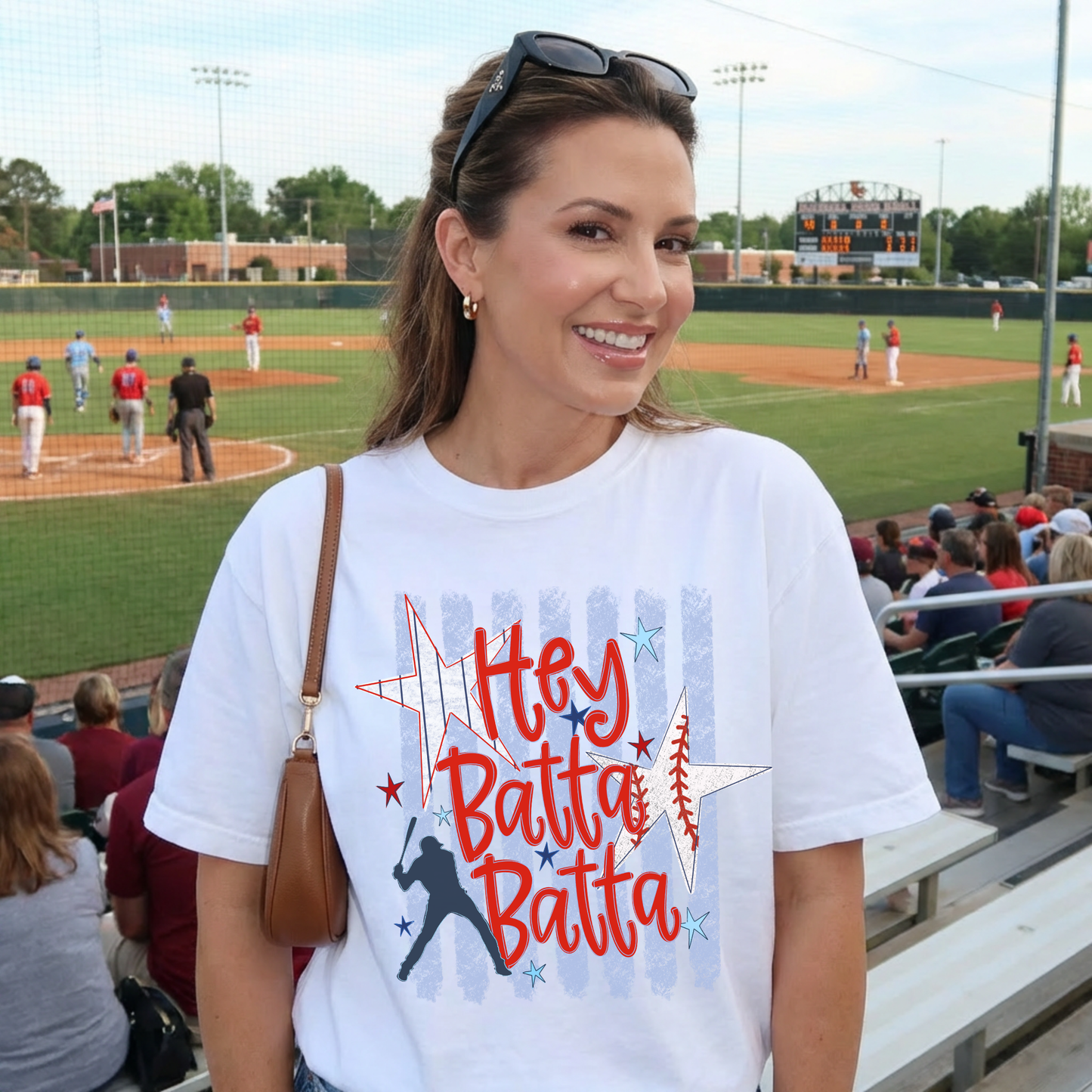 Hey Batta Batta -- Retro Baseball Graphic Tee